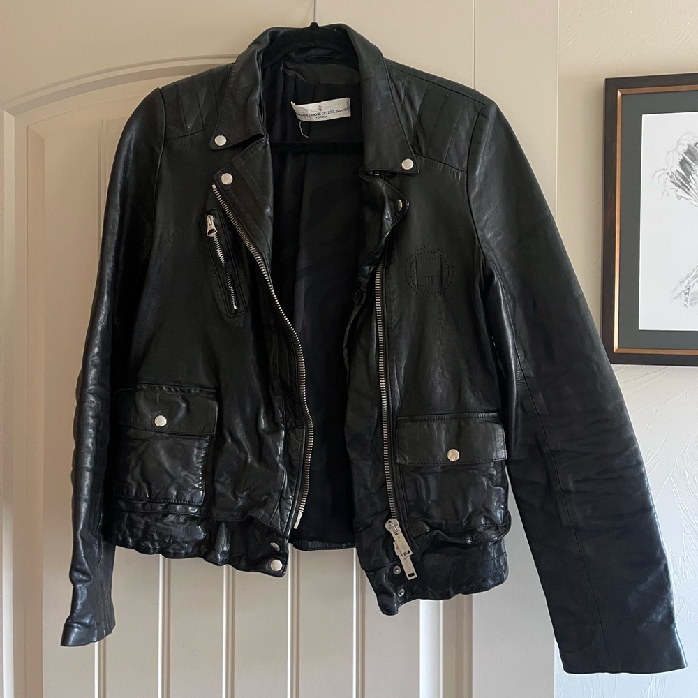 Golden Goose Black Leather Jacket